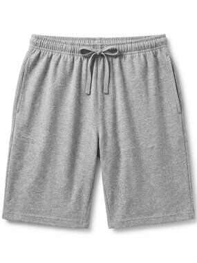 Men's Light Gray Shorts Plain Elastic Waist Casual Lounge Shorts S-XL
